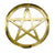 Brass Pentagram altar tile 5.75"