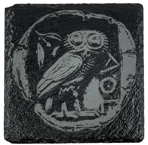 Athena's Owl Slate Tile
