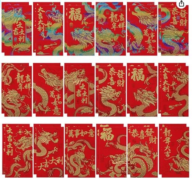 Chinese New Year 2024 Dragon Year Lucky Money Pockets