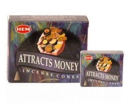 HEM Attracts Money Incense (Cones)
