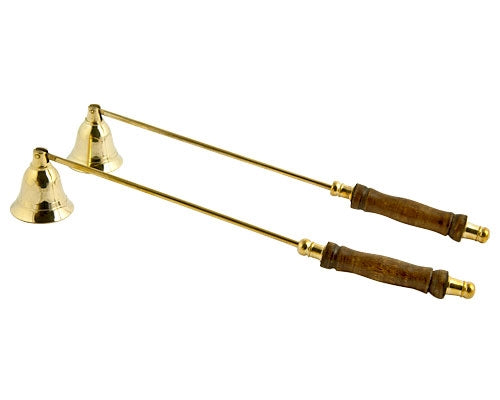 Candle Snuffer with Wooden Handle -11"L BrSS