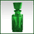 1/3 oz Green glass rectangular bottle