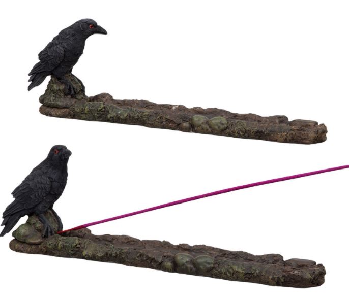 Incense Holder with Raven