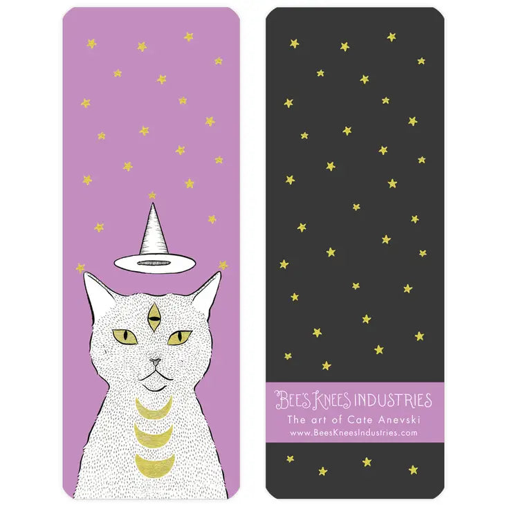 Witch Cat in a Hat Bookmark