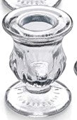 Taper Candle Holder 2.5" H Glass