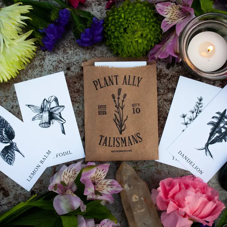 Ostara Plant Ally Talisman Cards Mini Poetry Oracle Deck