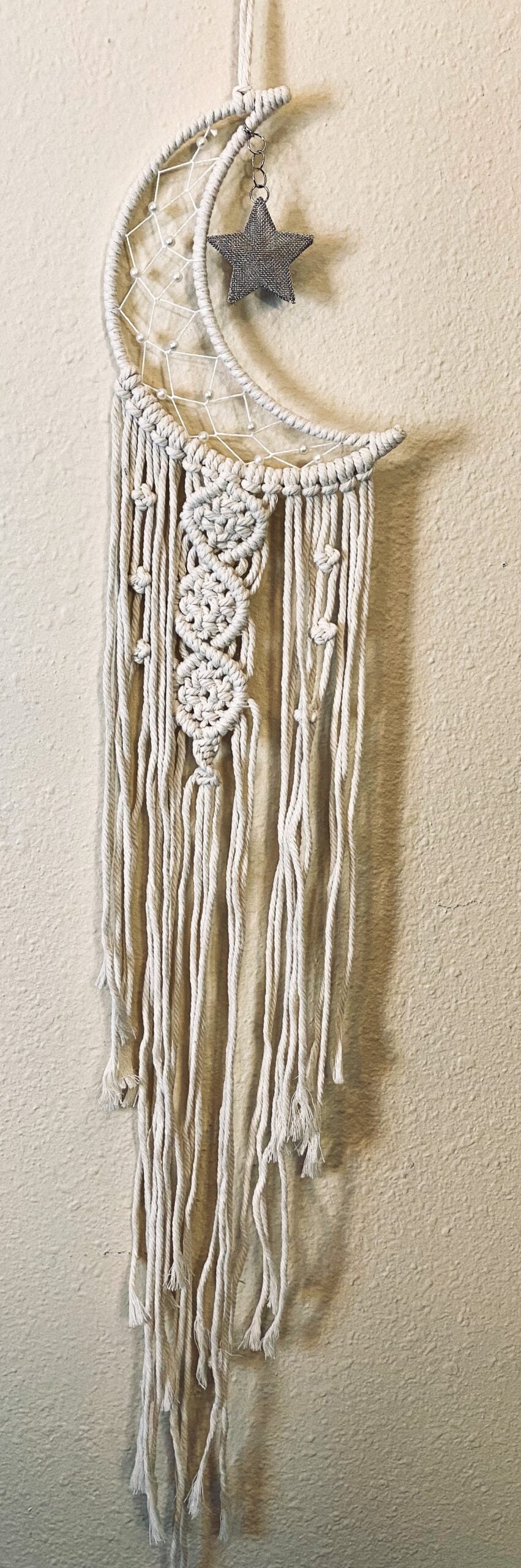 Macrame Crescent Moon Wall Hanging