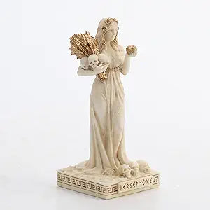 Small Greek Persephone Goddess Of Agriculture Statue - Marble Finish
