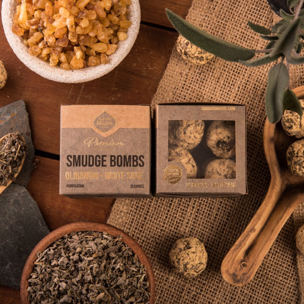 Sagrada Madre Smudge Bomb Premium X8 Olibanum and White Sage (Salvia)