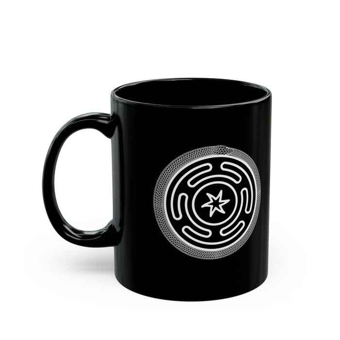 Hecate's strophalos & Oroboros Design- Black Mug