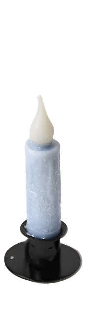 Light Blue Battery Operated LED Timer Taper Candle
