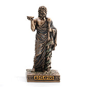 Small Asclepuis Greek God of Medicine Statue
