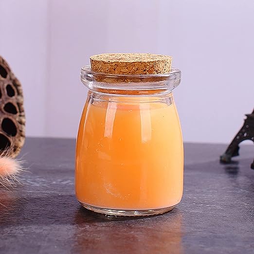 3.4oz Glass Decorative Bottles With Cork Lids