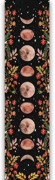 Moon Phase Botanical Tapestry