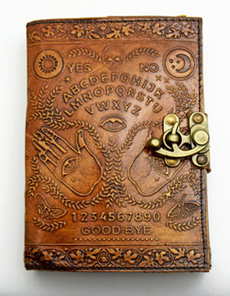Ouija Board Hands Leather Embossed Journal