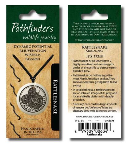 Rattlesnake - Porcelain Pendant