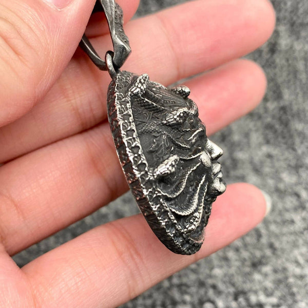 Vintage Medusa Stainless Steel Craft Pendant Asheville Pagan Supply