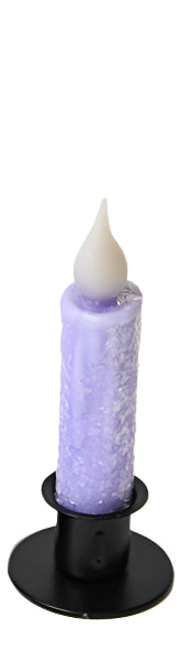 Purple Battery Operated LED Timer Taper Candle