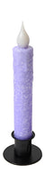 Purple Battery Operated LED Timer Taper Candle