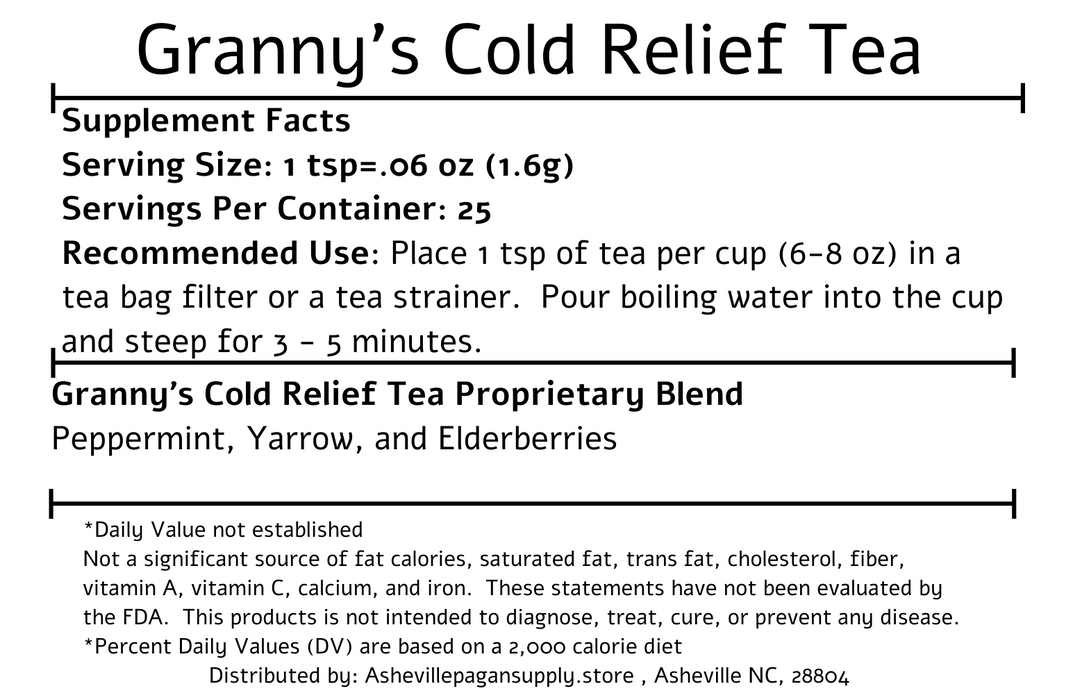 Granny's Cold Relief Tea