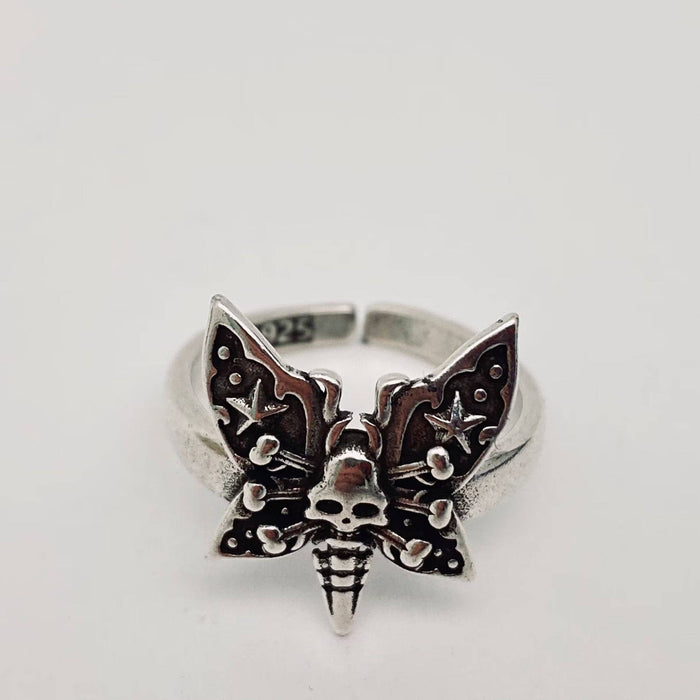 Vintage Death Head Moth Ring Adjustable