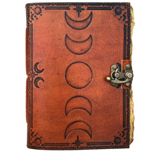 Moon Phase Leather Journal 5" x 7"