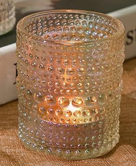 Iridescent Glass Votive Candle Holder