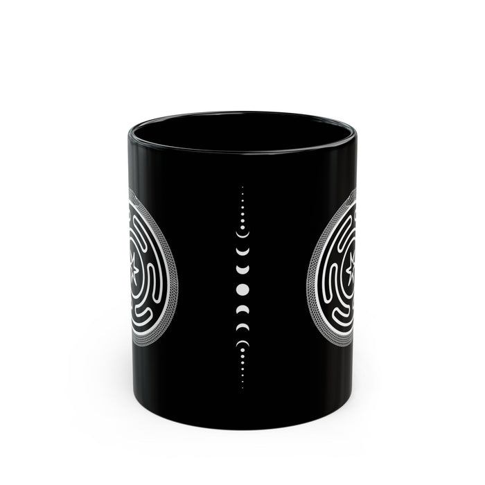 Hecate's strophalos & Oroboros Design- Black Mug