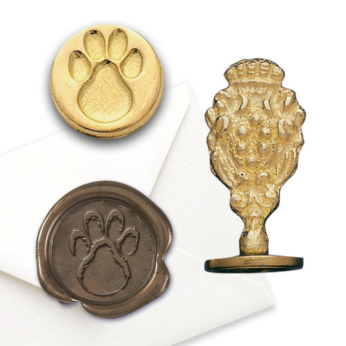 Florentine Brass Wax Seal Stampers-Paw