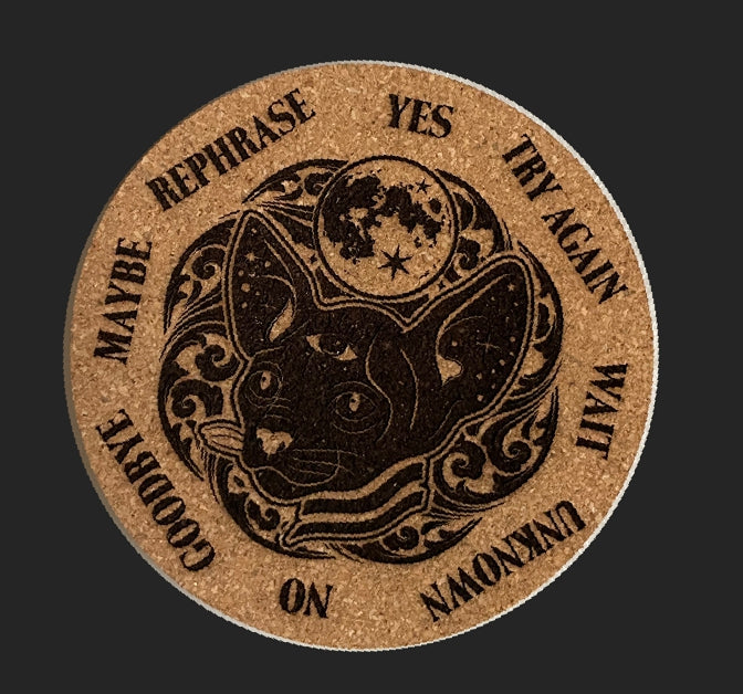 Coaster Black Cat Head Pendulum