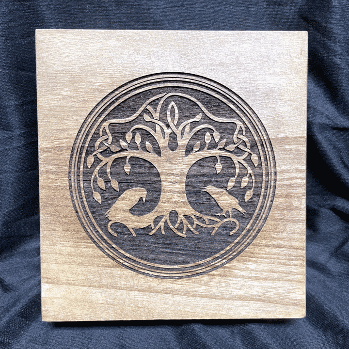 Celtic Tree with Ravens Box