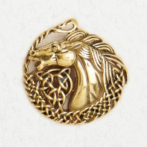 Celtic Necklace Horse: Bronze
