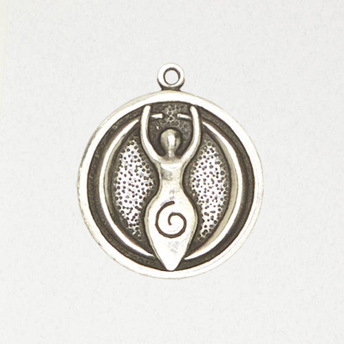 Goddess Necklace - Spiral Goddess: Pewter