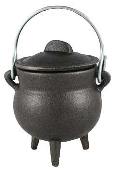 Plain Cast Iron Cauldron 3" w/lid