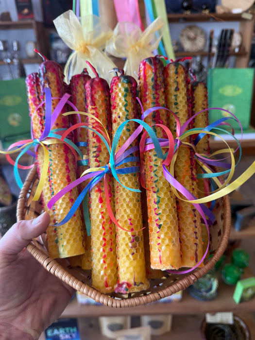 Beltane Beeswax Taper Torches