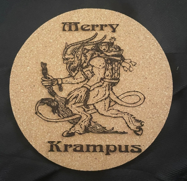 Merry Krampus Cork Coaster 002