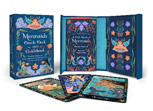 Mermaids Oracle Deck packaging with cards displayed on a white background