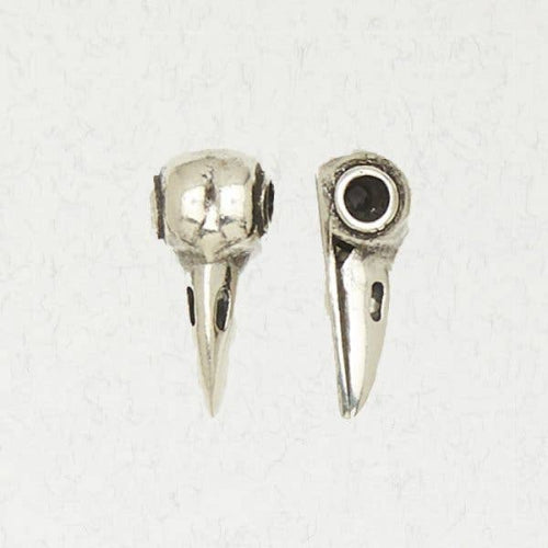 Necklace - Raven Skull: Pewter