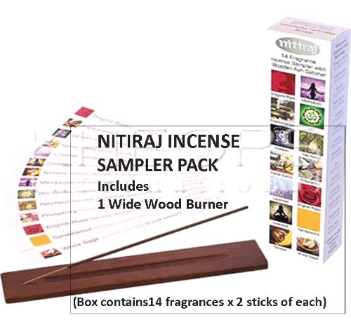 Nitiraj Incense Sampler Pack w/ Wood Burner