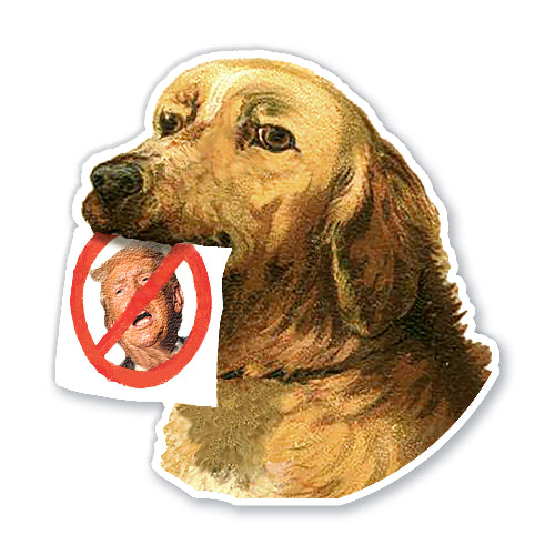 No Trump Dog Sticker