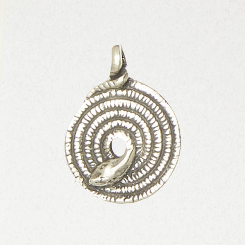 Norse Pewter Pendant Necklace - World Serpent: Pewter