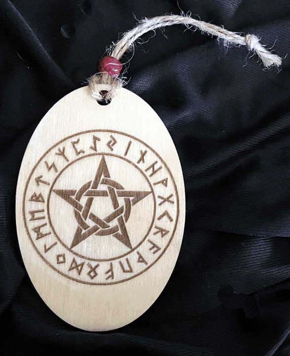 Pentacle with Runes ~ Ornament