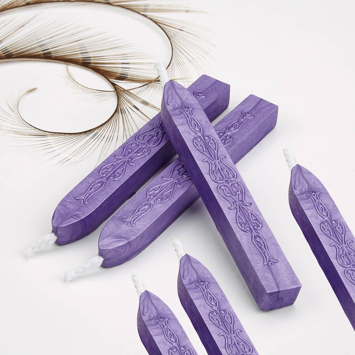 Sealing Wax Sticks with wick -Metallic Purple