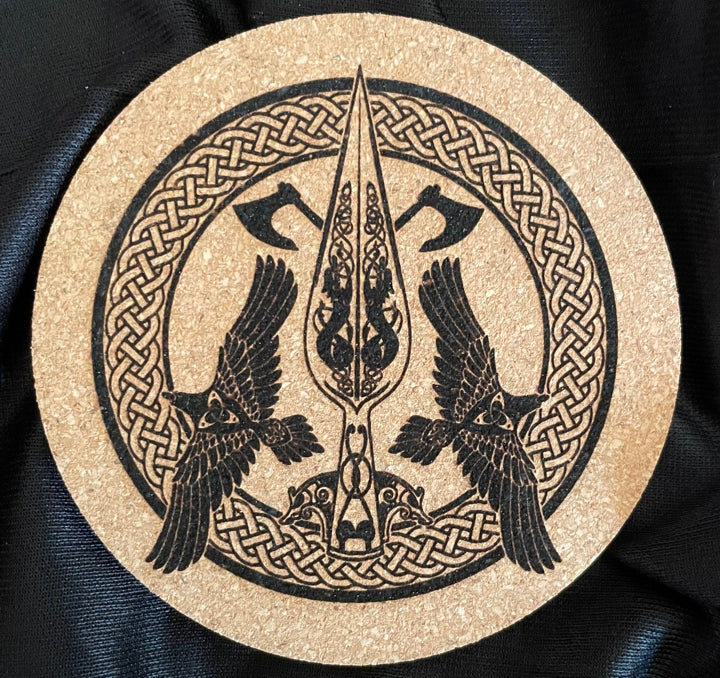 Gungnir ~ Spear of Odin ~ Cork Coaster / Altar Tile