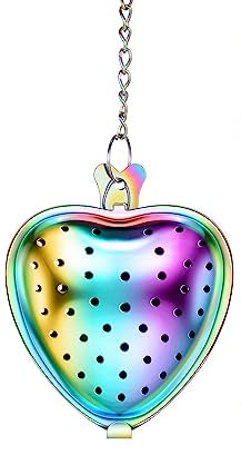 Heart Shaped Stainless Steel Mesh Tea Strainer (Colorful)
