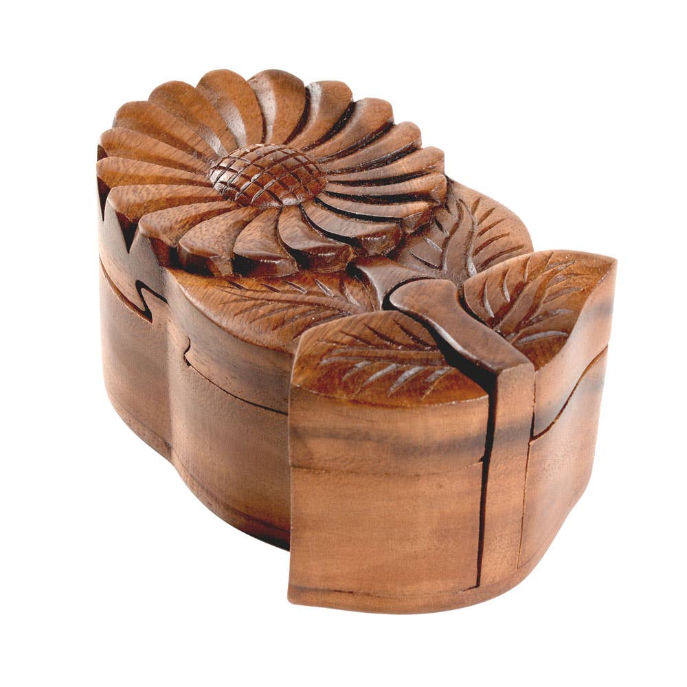Sunflower Puzzle Box 3" X 5.5"