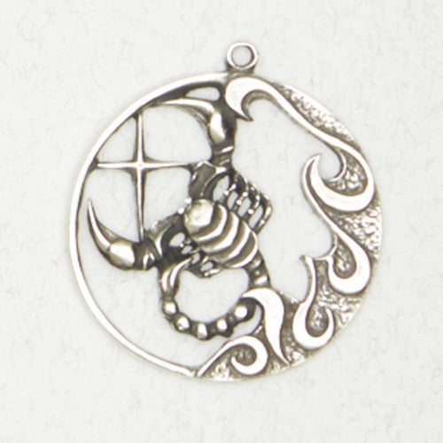 Zodiac Art Necklace - Scorpio: Pewter