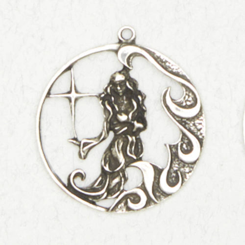 Zodiac Art Necklace – Virgo: Pewter