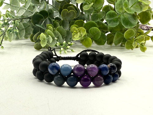 Anxiety Relief/Support Adjustable Gemstone Bracelet 8"-9.5"L