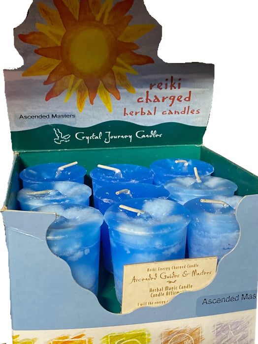 Ascended Masters Herbal Votive Candle (Light Blue)